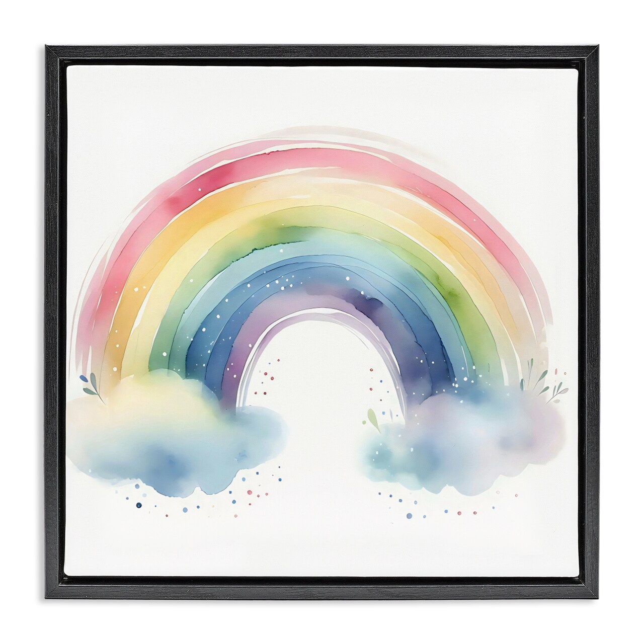 Stupell Industries Soft Rainbow with Clouds Floating Frame, design by Creative Studio